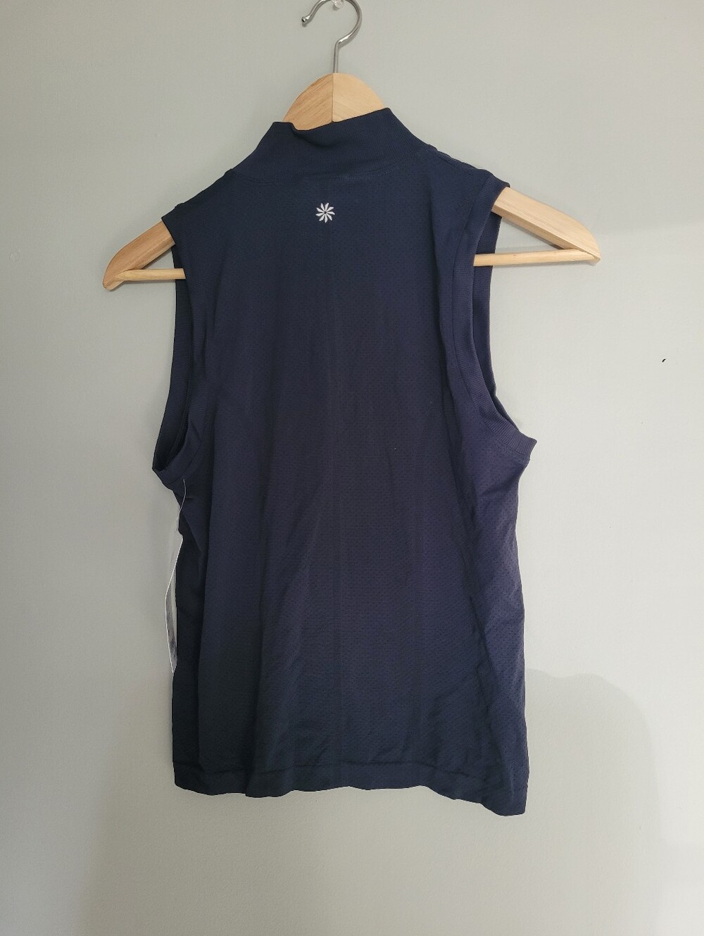 NWT Athleta Ace Seamless Half Zip Tank Top Navy Blue XS - Picture 2 of 7